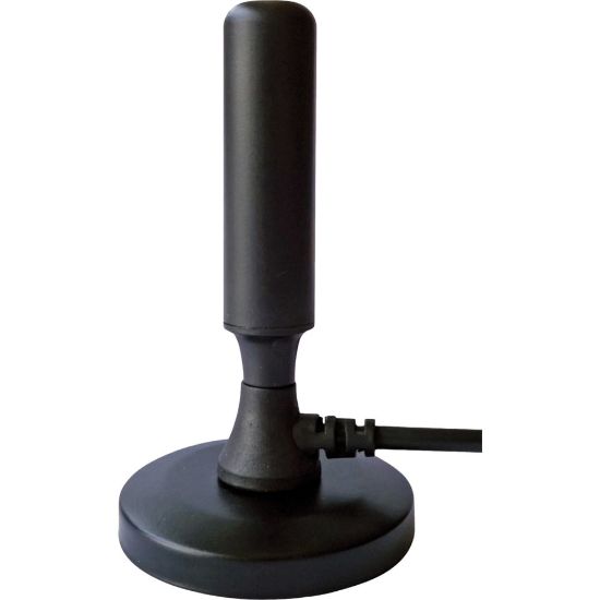 Picture of QFX ANT-23 Antenna/Radio Combo - Upto 40 Mile Range - VHF, UHF, FM, HD - HDTV Antenna, Indoor - Black - Magnetic Mount - Omni-directional