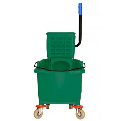 Picture of Alpine PVC Mop Bucket With Side Wringer, 36 Qt, 35inH x 15inW x 25inD, Green