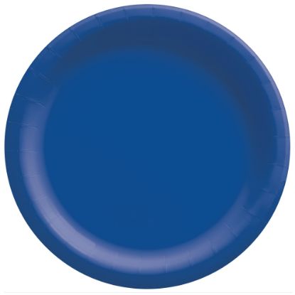 Picture of Amscan Paper Plates, 10in, Bright Royal Blue, 20 Plates Per Pack, Case Of 4 Packs