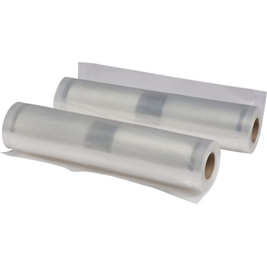 Picture of Nesco 2 Vacuum Sealer Rolls (7.9in x 19.70ft) - 7.90in Width x 19.70 ft Length - Nylon, Polyethylene - 2Roll - Food