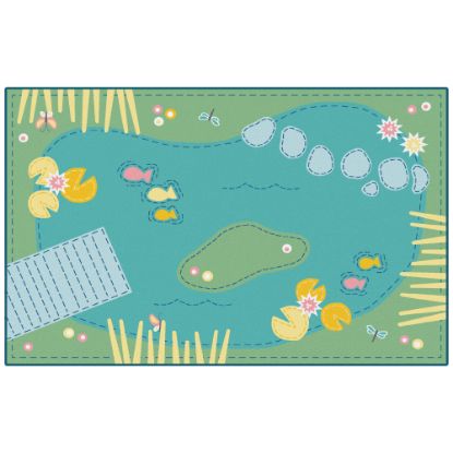 Picture of Carpets for Kids KID$Value PLUS Tranquil Pond Activity Rug, 7ft6in x 12ft , Green