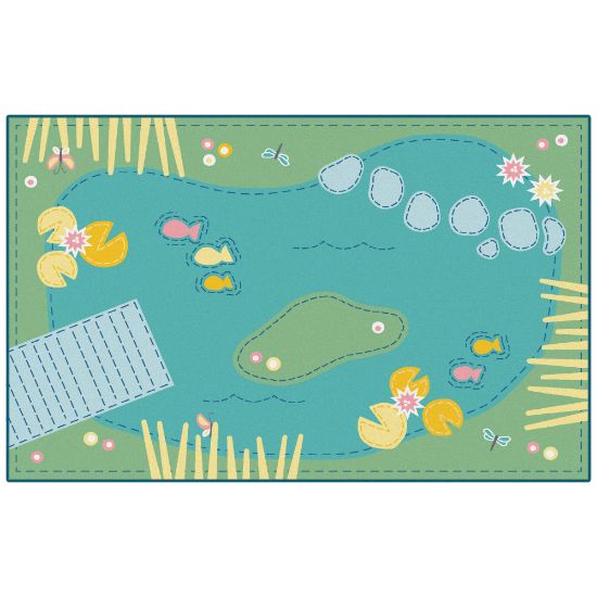 Picture of Carpets for Kids KID$Value PLUS Tranquil Pond Activity Rug, 7ft6in x 12ft , Green