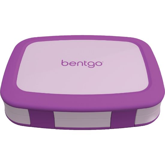 Picture of Bentgo Kids Lunch Box, 2inH x 6-1/2inW x 8-1/2inD, Purple