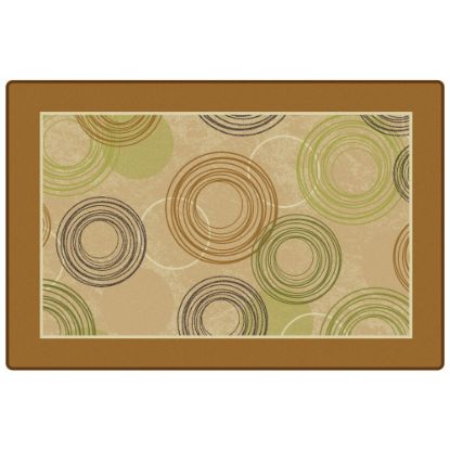 Picture of Carpets for Kids KIDSoft Raindrop Ripples Decorative Rug, 6ft x 9ft, Brown