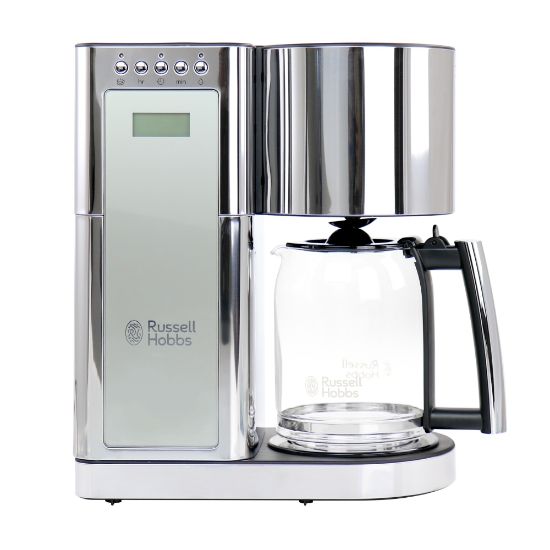 Picture of Russell Hobbs Glass 8-Cup Coffee Maker, Silver/Stainless Steel