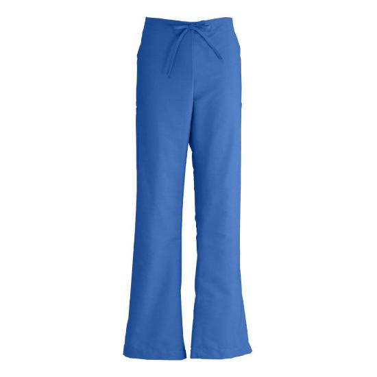 Picture of Medline ComfortEase Polyester/Cotton Modern Fit Ladies Tall Cargo Scrub Pants, 2X, Royal Blue