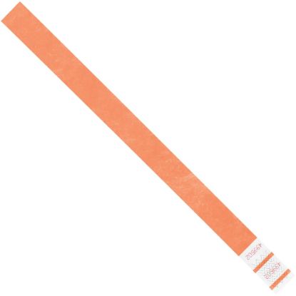 Picture of Tyvek Wristbands, 3/4in x 10in, Orange, Case Of 500