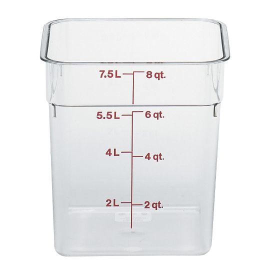 Picture of Cambro Camwear 8-Quart CamSquare Storage Containers, Clear, Set Of 6 Containers