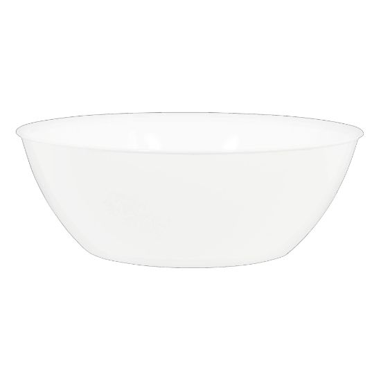 Picture of Amscan 10-Quart Plastic Bowls, 5in x 14-1/2in, Frosty White, Set Of 3 Bowls