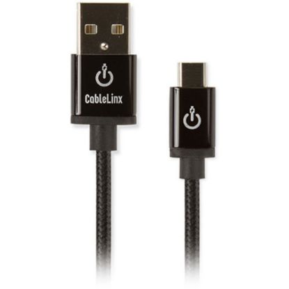 Picture of Limitless Innovations CableLinx Elite Micro to USB-A Charge And Sync Braided Cable For Smartphones, Tablets And More, Black, MICU72-001-GC