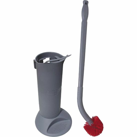 Picture of Unger Ergo Toilet Brush System, Gray/Red