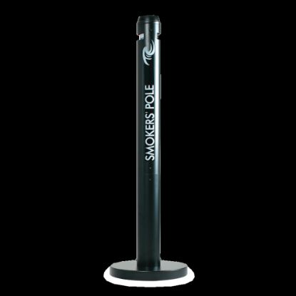 Picture of United Receptacle Freestanding Smokers Pole, 41in x 14 1/4in x 14 1/4in, Black