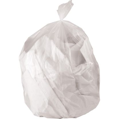 Picture of Genuine Joe Strong Economical Trash Bags - 33 gal Capacity - 33in Width x 40in Length - 0.63 mil (16 Micron) Thickness - Clear - Resin - 250/Carton - Waste Disposal