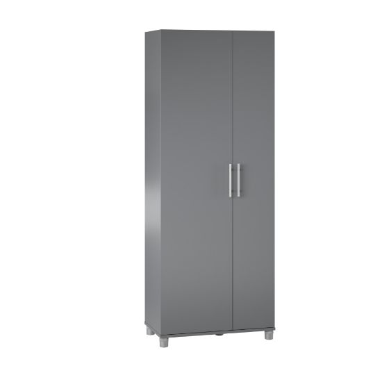 Picture of Ameriwood Home Camberly Tall Asymmetrical Cabinet, 74-5/16inH x 28-5/8inW x 15-7/16inD, Gray