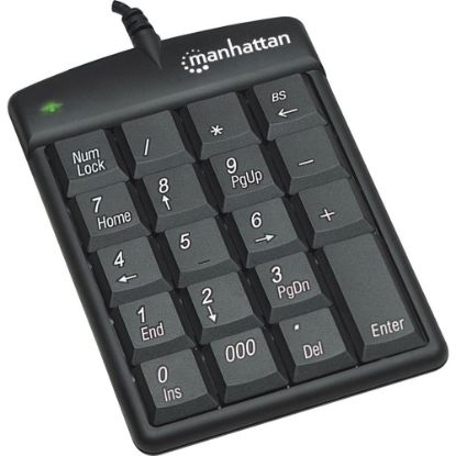 Picture of Manhattan 19-Key Wired Numeric Keypad, Black, 176354