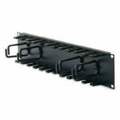 Picture of APC 2U Patch Cord Organizer - Cable Manager - Black - 2U Rack Height