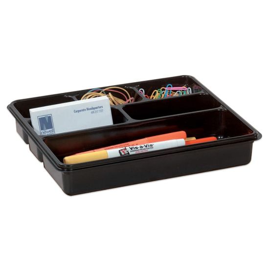 Picture of Office Depot Brand 6-Compartment Utility Tray, 8in x 9in, Black