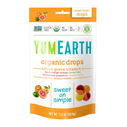 Picture of YumEarth Organic Vitamin C Citrus Grove Drops, 3.3 Oz, Pack Of 3 Bags