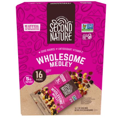 Picture of Second Nature Wholesome Medley Mixed Nuts, 1.5 Oz, Pack Of 16 Bags