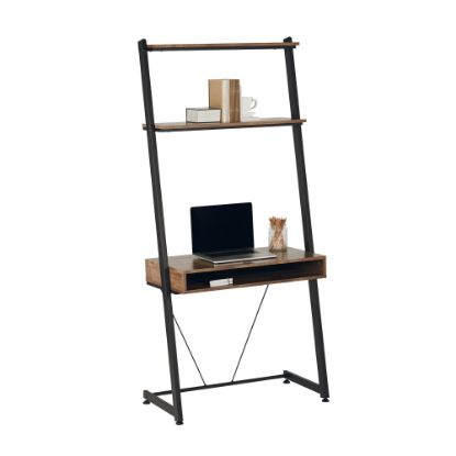 Picture of Realspace Belling 35inW Leaning Computer Desk, Modern Oak