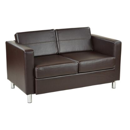 Picture of Ave Six Pacific Loveseat, Espresso/Chrome