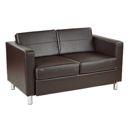 Picture of Ave Six Pacific Loveseat, Espresso/Chrome