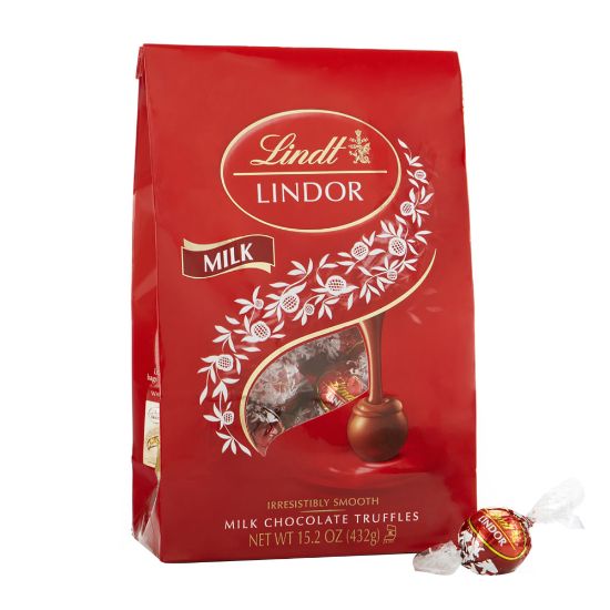 Picture of Lindor Chocolate Truffles, Milk Chocolate, 15.2 Oz Box