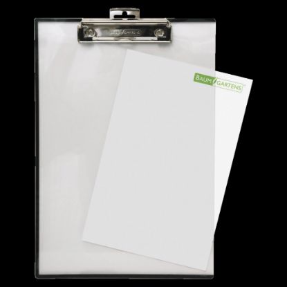 Picture of Baumgartens Double-Panel See-Thru Clipboard, 8 1/2in x 11in, Clear