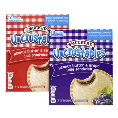 Picture of Smuckers Uncrustables Variety Pack, 2 Oz, 10 Sandwiches Per Box, Pack Of 2 Boxes