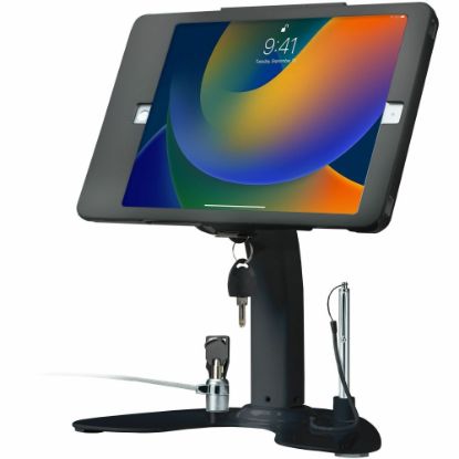 Picture of CTA Digital Dual Security Kiosk Stand with Locking Case and Cable for iPad 10.2 (Gen. 7), iPad Air 3 and iPad Pro 10.5 (Black) - 10.5in Screen Support - 1