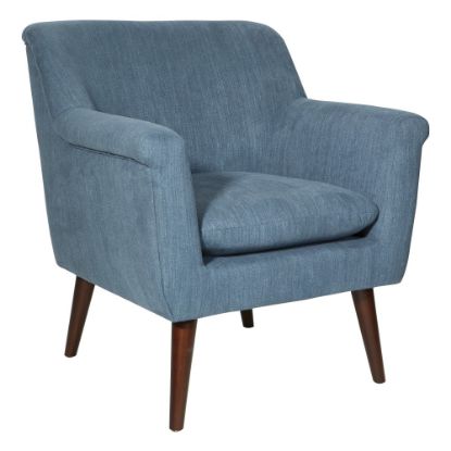 Picture of Office Star Dane Accent Chair, Blue Steel/Dark Coffee