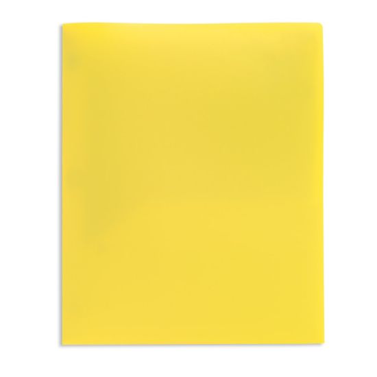 Picture of Office Depot Brand School-Grade 2-Pocket Poly Folder, Letter Size, Yellow