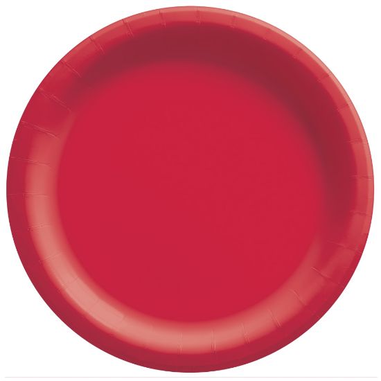 Picture of Amscan Paper Plates, 10in, Apple Red, 20 Plates Per Pack, Case Of 4 Packs