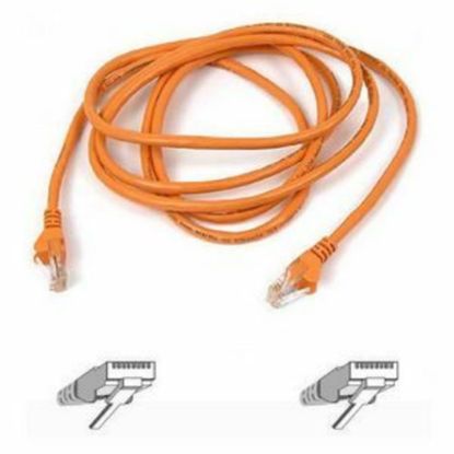 Picture of Belkin Cat5e Patch Cable - RJ-45 Male Network - RJ-45 Male Network - 30ft - Orange