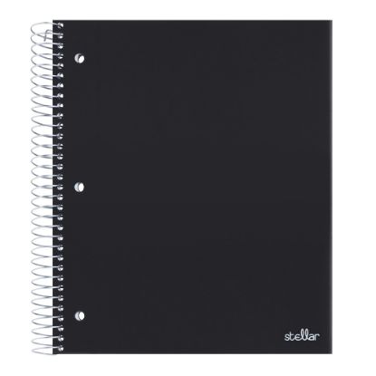 Picture of Office Depot Brand Stellar Poly Notebook, 8-1/2in x 11in, 5 Subject, College Ruled, 200 Sheets, Black