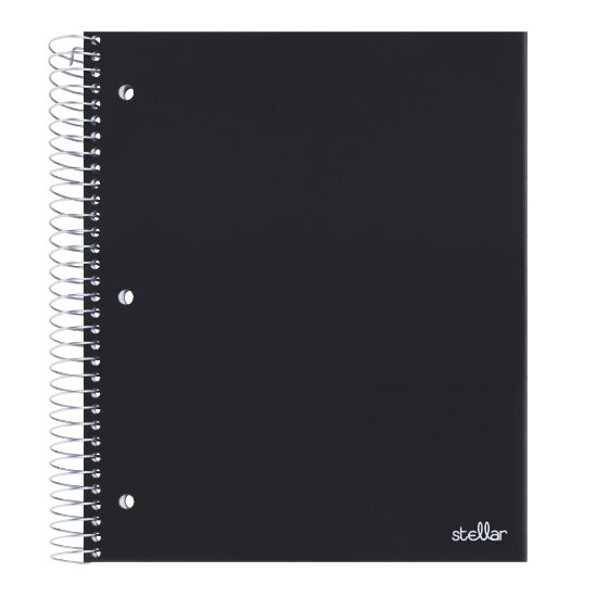 Picture of Office Depot Brand Stellar Poly Notebook, 8-1/2in x 11in, 5 Subject, College Ruled, 200 Sheets, Black