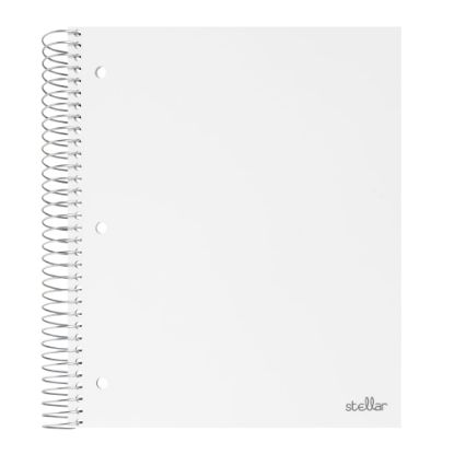 Picture of Office Depot Brand Stellar Poly Notebook, 8-1/2in x 11in, 5 Subject, College Ruled, 200 Sheets, White