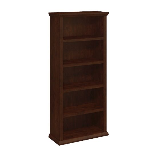 Picture of Bush Business Furniture Yorktown 67inH 5-Shelf Bookcase, Antique Cherry, Standard Delivery