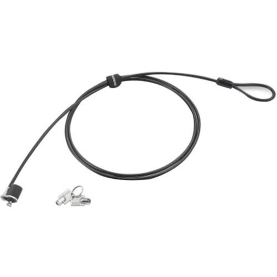 Picture of Lenovo 57Y4303 Security Cable Lock - Keyed Lock - Zinc Alloy, Galvanized Steel - 4.99 ft (0.18inDia) Cable - For Notebook, Desktop Computer, Docking Station, Monitor