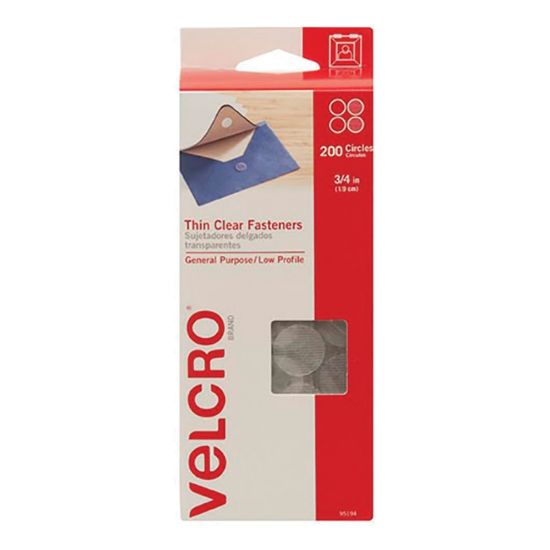 Picture of VELCRO Brand Tape Combo Pack, 3/4in Dots, Clear, Case Of 200 Dots