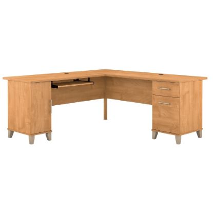 Picture of Bush Business Furniture Somerset 71inW L-Shaped Corner Desk, Maple Cross, Standard Delivery