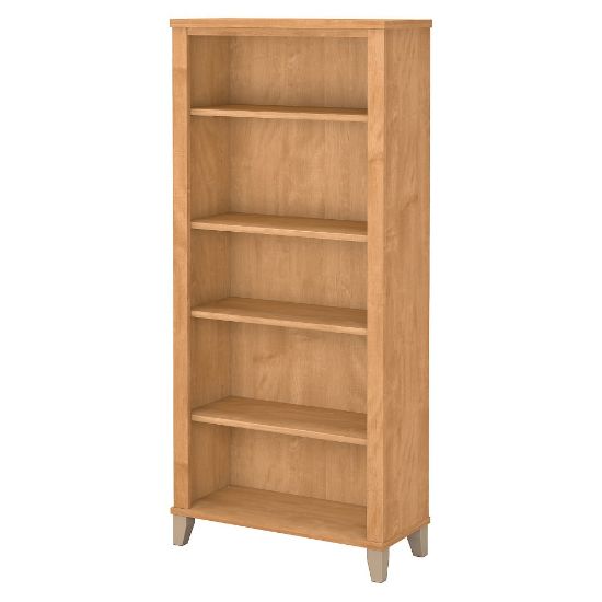 Picture of Bush Business Furniture Somerset 66inH 5-Shelf Bookcase, Maple Cross, Standard Delivery