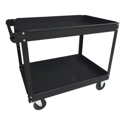 Picture of Lorell 2-Shelf Utility Cart, 16inW, Black