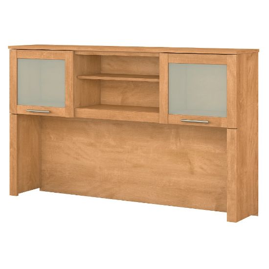 Picture of Bush Furniture Somerset 60inW L Shaped Desk Hutch, Maple Cross, Standard Delivery