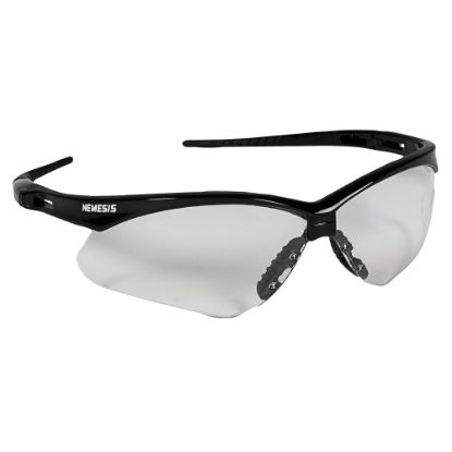 Picture of Kleenguard V30 Nemesis Safety Eyewear - Universal Size - Ultraviolet Protection - Clear Lens - Black Frame - Lightweight, Flexible, Comfortable, Scratch Resistant - 1 Each