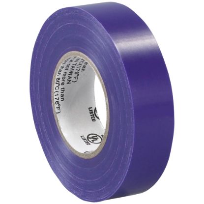 Picture of Tape Logic 6180 Electrical Tape, 1.25in Core, 0.75in x 60ft, Purple, Case Of 10