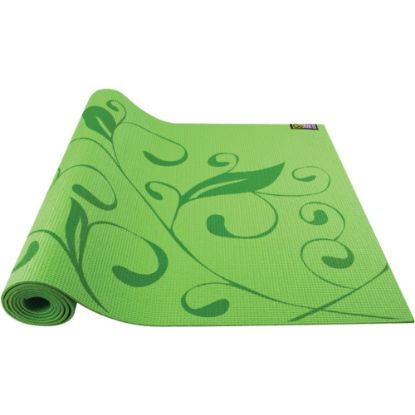 Picture of GoFit Exercise Mat - Exercise - 72in Length x 24in Width - Hummingbird Pattern - Green