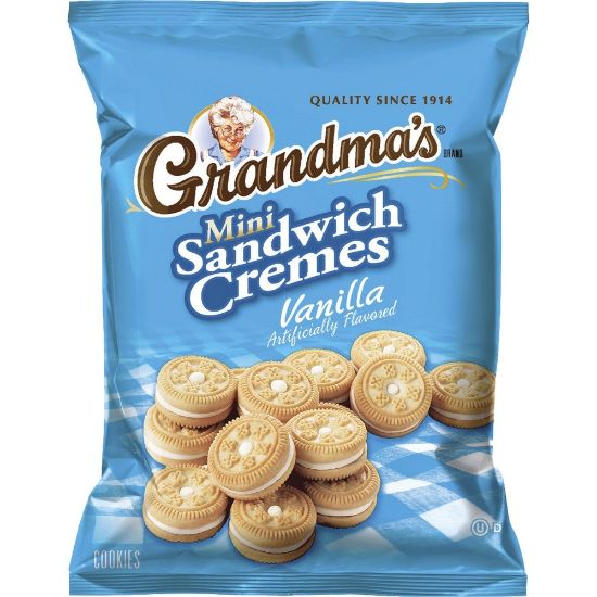 Picture of Quaker Oats Grandmas Vanilla Mini Cookie Cremes - Vanilla - 2.12 oz - 60 / Carton