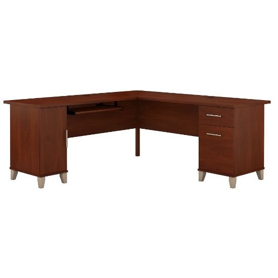 Picture of Bush Business Furniture Somerset 71inW L-Shaped Corner Desk, Hansen Cherry, Standard Delivery