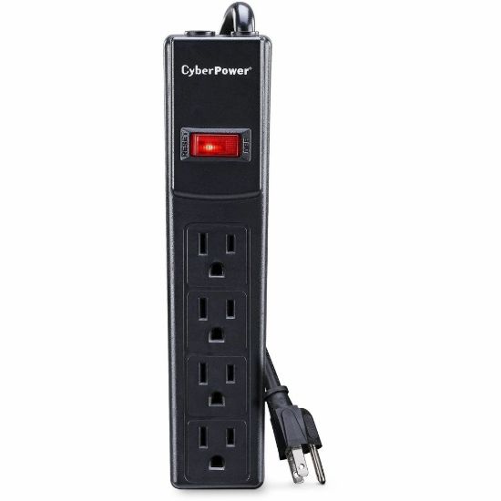 Picture of CyberPower CSB404 Essential 4-Outlet Surge Suppressor, 4in Cord, Black